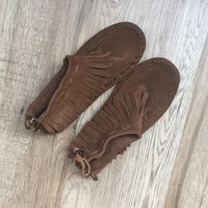 Minnetonka moccasin booties.